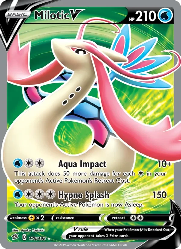 Milotic V 179/192 Rebel Clash Pokémon card
