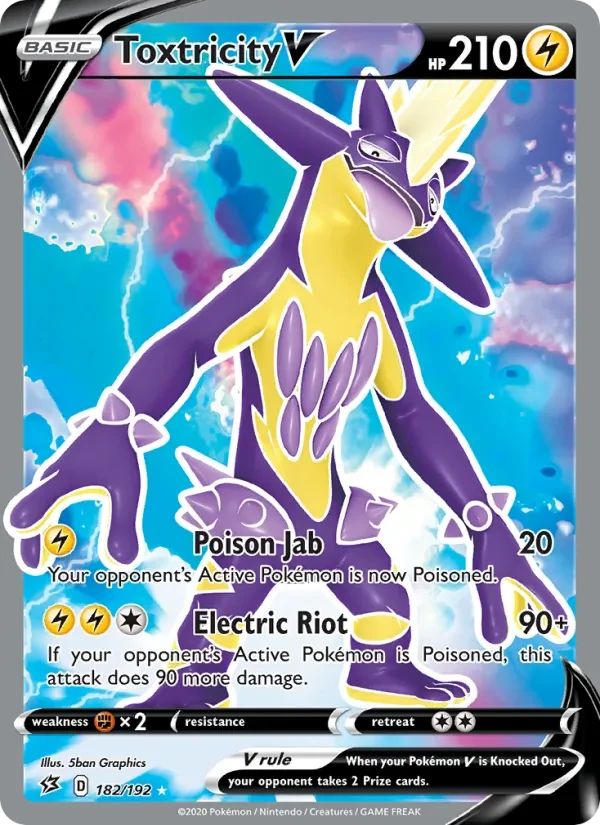 Toxtricity V 182/192 Rebel Clash Pokémon card