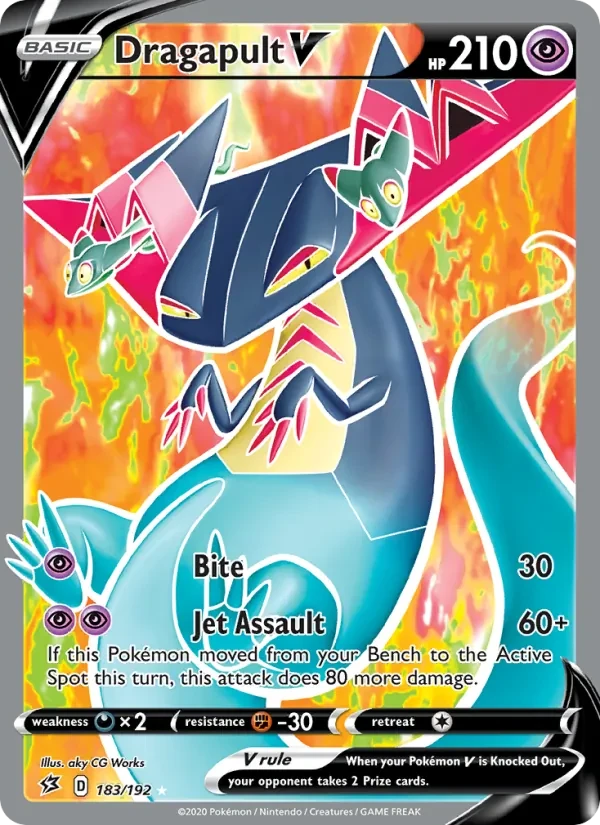 Dragapult V 183/192 Rebel Clash Pokémon card