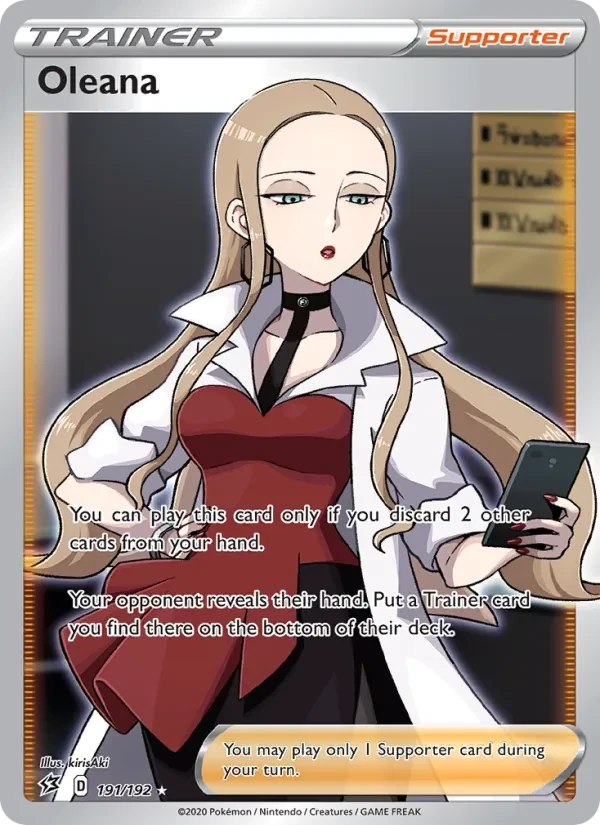 Oleana 191/192 Rebel Clash Pokémon card