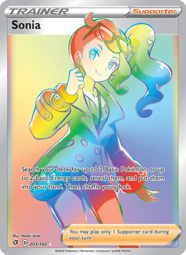 Sonia 203/192 Rebel Clash Pokémon card