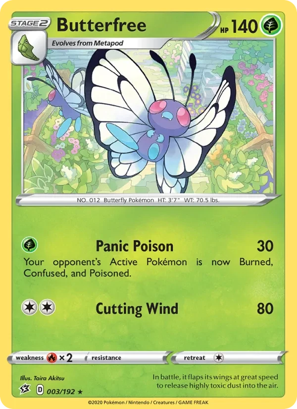 Butterfree 3/192 Rebel Clash Pokémon card