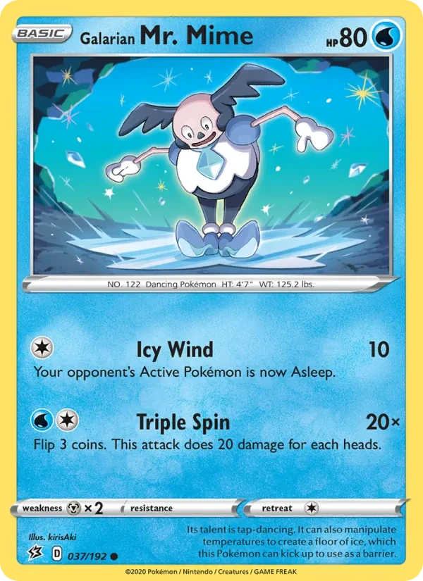 Galarian Mr. Mime 37/192 Rebel Clash Pokémon card