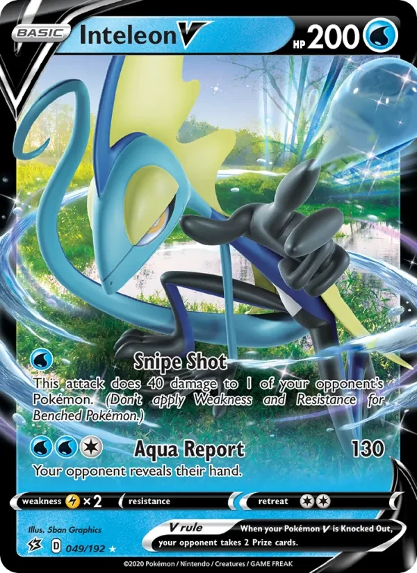 Inteleon V 49/192 Rebel Clash Pokémon card