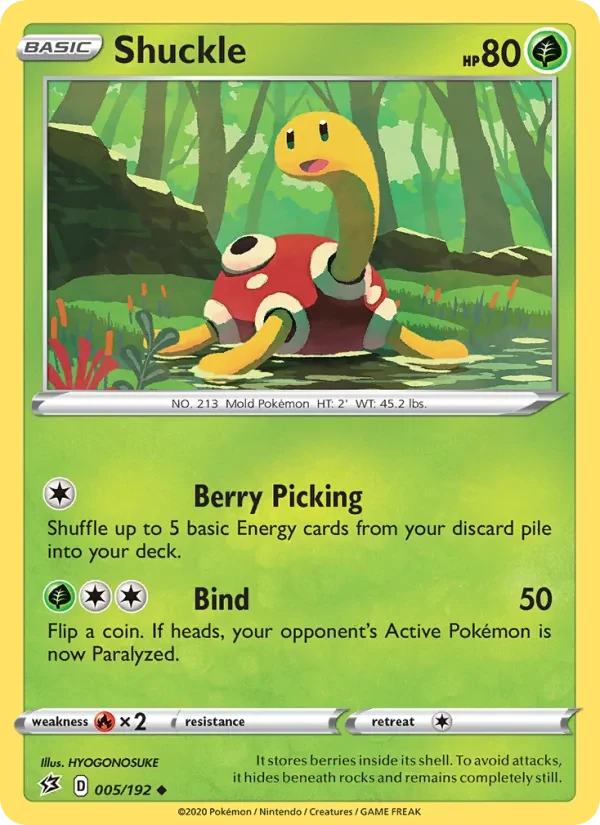 Shuckle 5/192 Rebel Clash Pokémon Karte