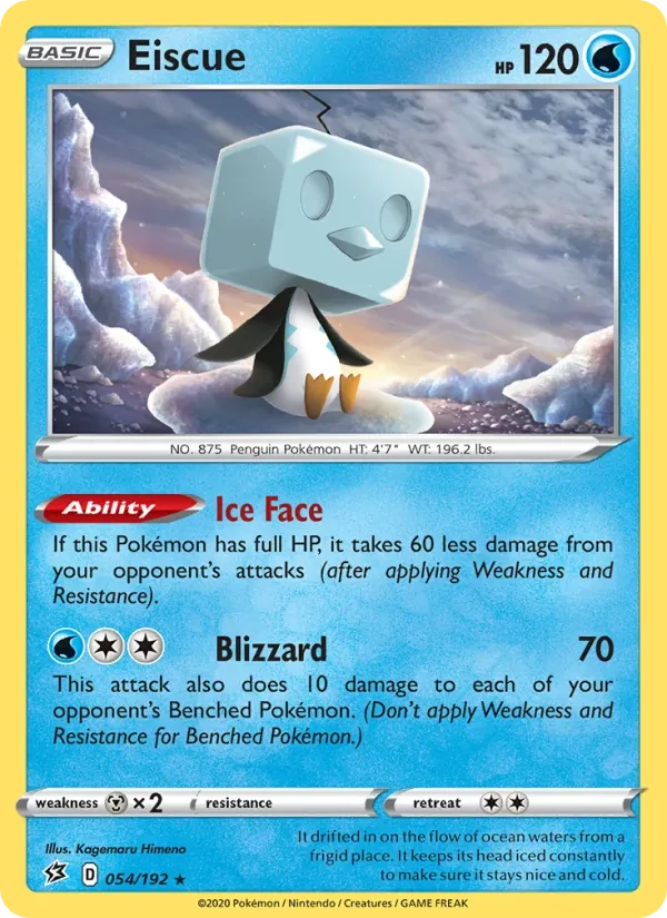 Eiscue 54/192 Rebel Clash Pokémon card