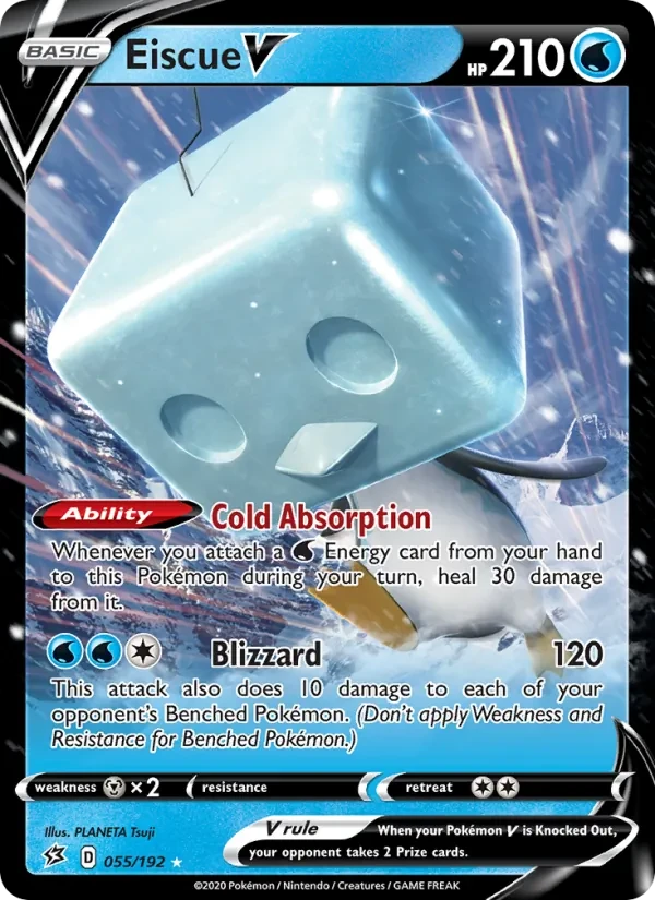 Eiscue V 55/192 Rebel Clash Pokémon card