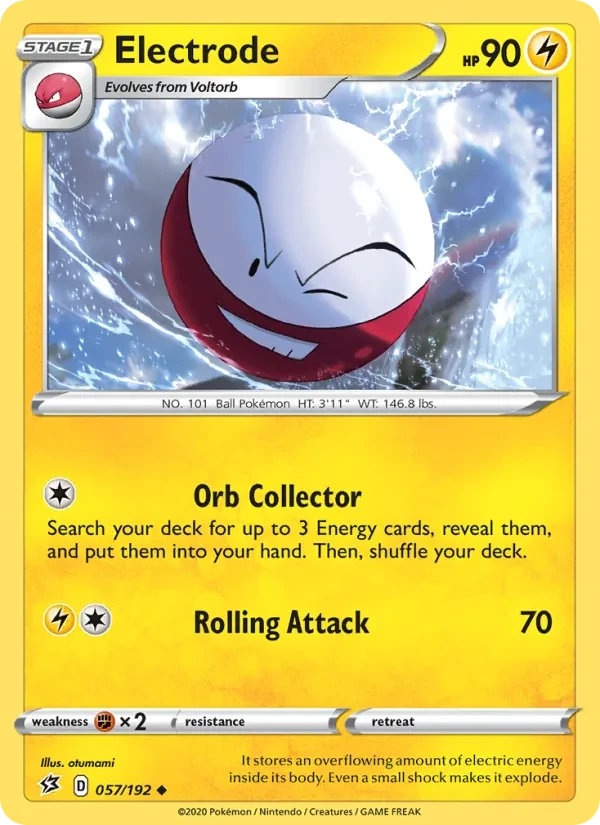 Electrode 57/192 Rebel Clash Pokémon card