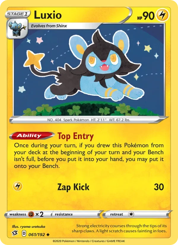 Luxio 61/192 Rebel Clash Pokémon card
