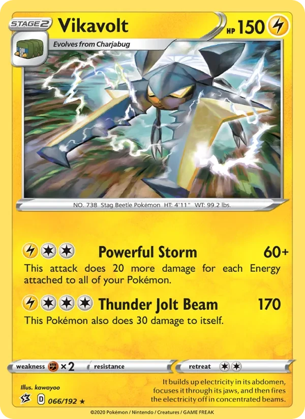 Vikavolt 66/192 Rebel Clash Pokémon card