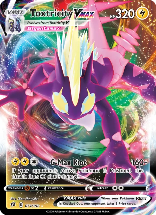 Toxtricity VMAX 71/192 Rebel Clash Pokémon card