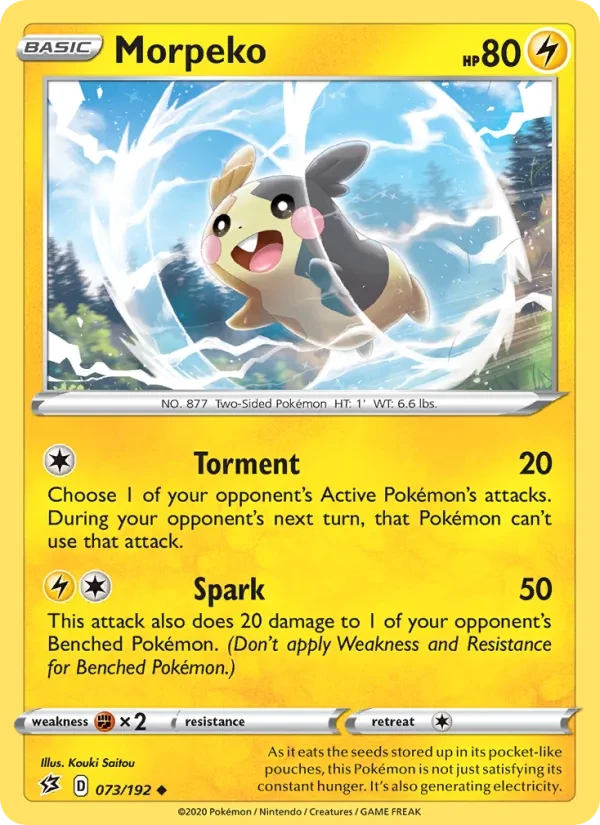 Morpeko 73/192 Rebel Clash Pokémon Karte