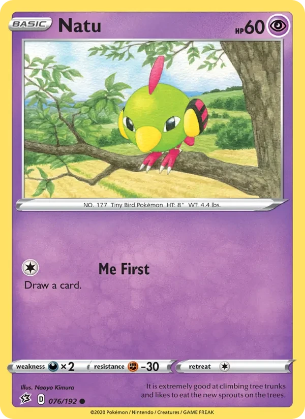 Natu 76/192 Rebel Clash Pokémon Karte
