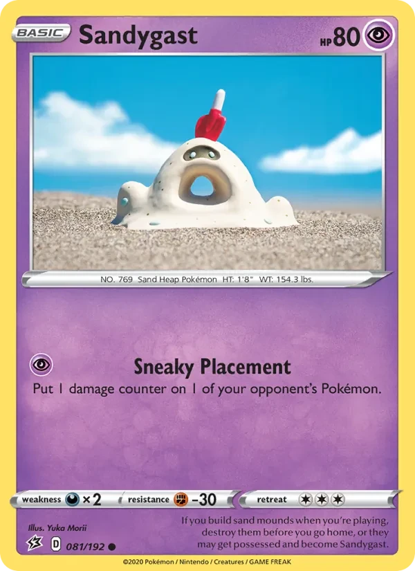 Sandygast 81/192 Rebel Clash Pokémon card