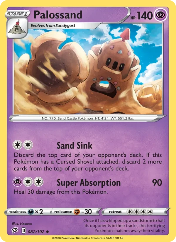 Palossand 82/192 Rebel Clash Pokémon card