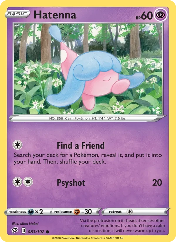 Hatenna 83/192 Rebel Clash Pokémon card