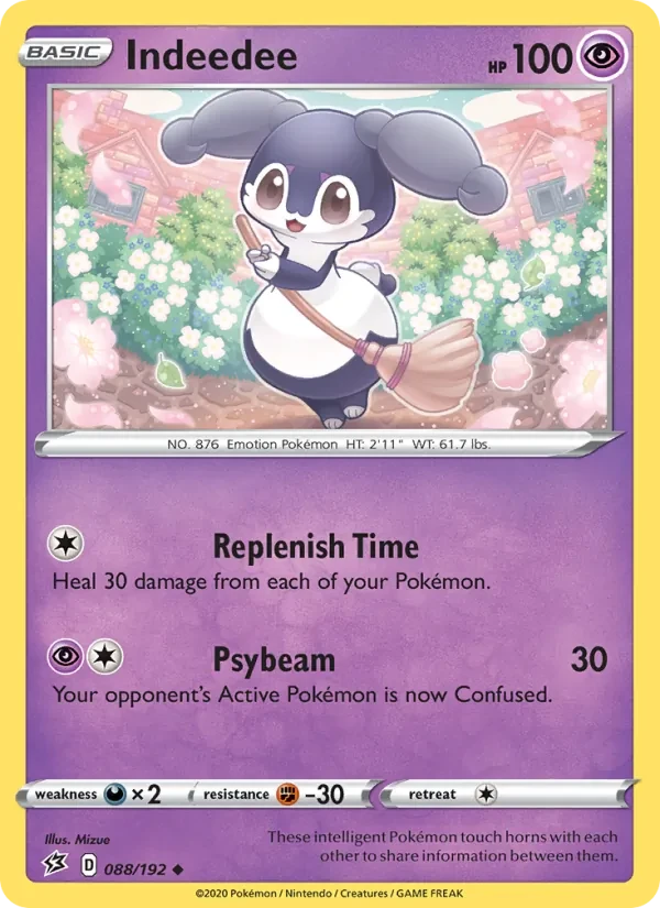 Indeedee 88/192 Rebel Clash Pokémon card