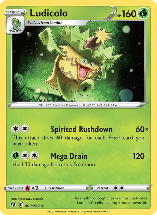 Ludicolo 9/192 Rebel Clash Pokémon card