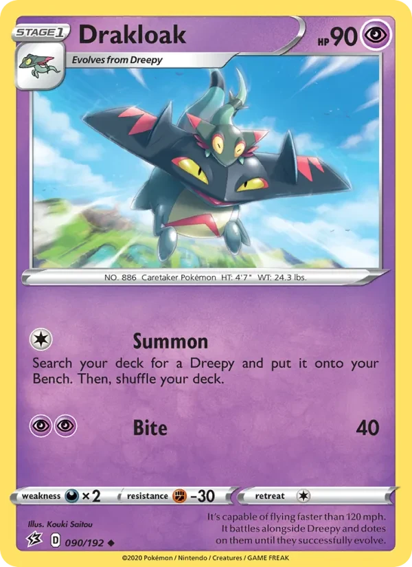 Drakloak 90/192 Rebel Clash Pokémon card