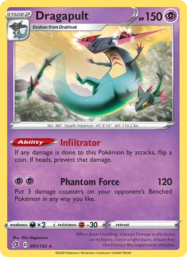 Dragapult 91/192 Rebel Clash Pokémon Karte