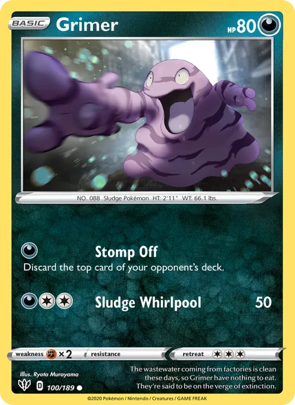 Grimer 100/189 Darkness Ablaze Pokémon Karte