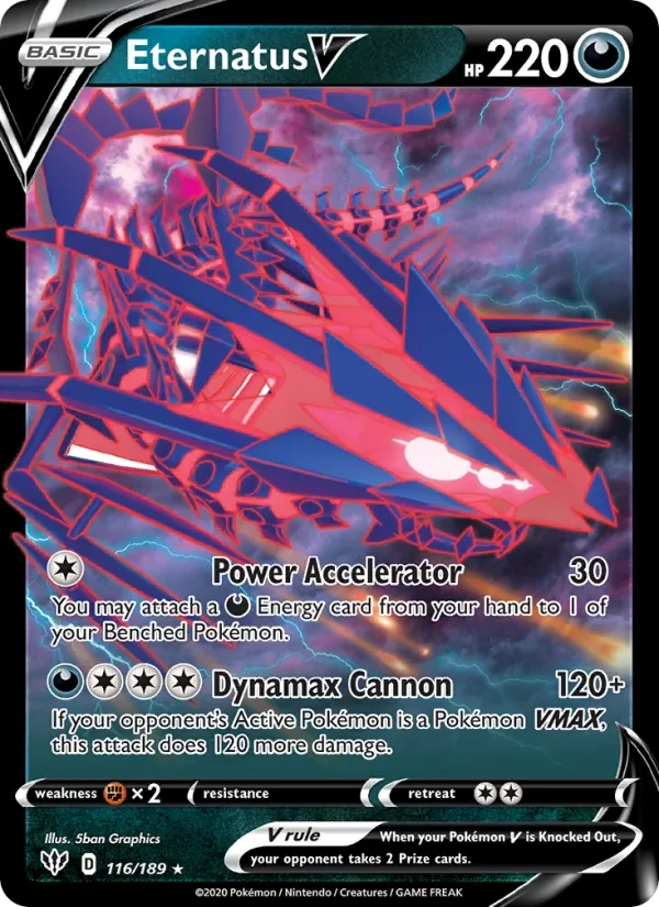 Eternatus V 116/189 Darkness Ablaze Pokémon card