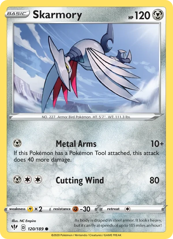 Skarmory 120/189 Darkness Ablaze Pokémon card