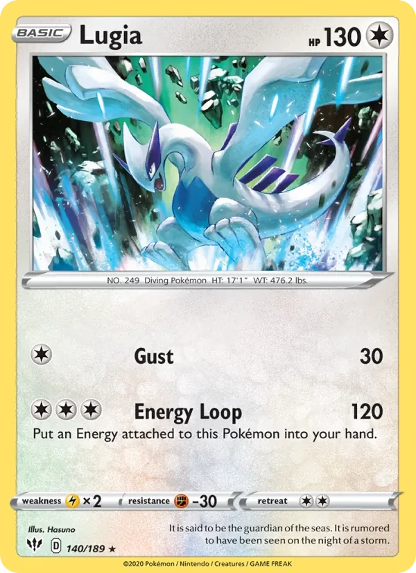 Lugia 140/189 Darkness Ablaze Pokémon Karte