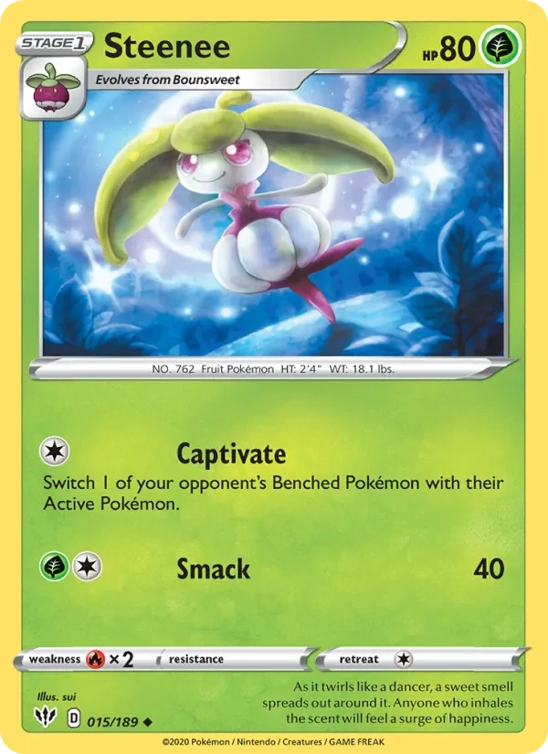 Steenee 15/189 Darkness Ablaze Pokémon Karte