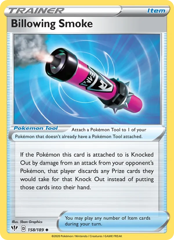 Billowing Smoke 158/189 Darkness Ablaze Pokémon card