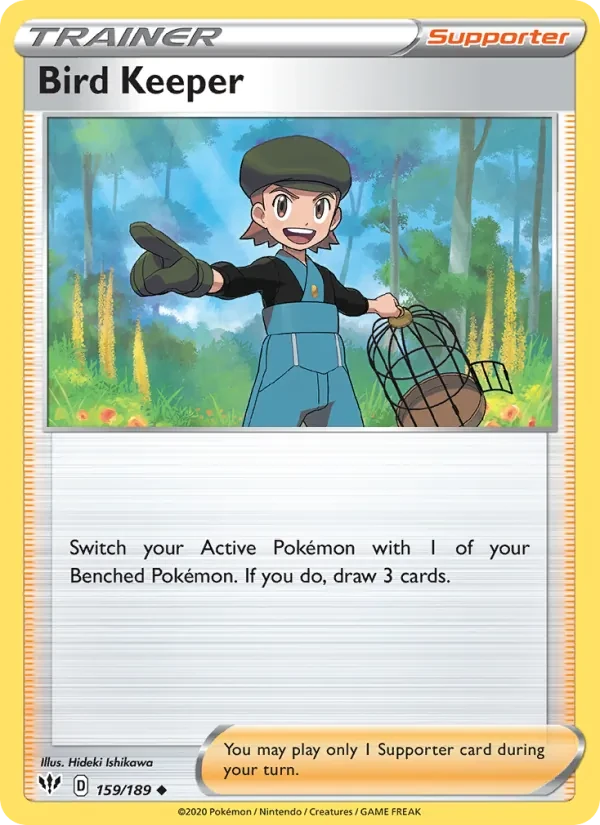 Bird Keeper 159/189 Darkness Ablaze Pokémon card