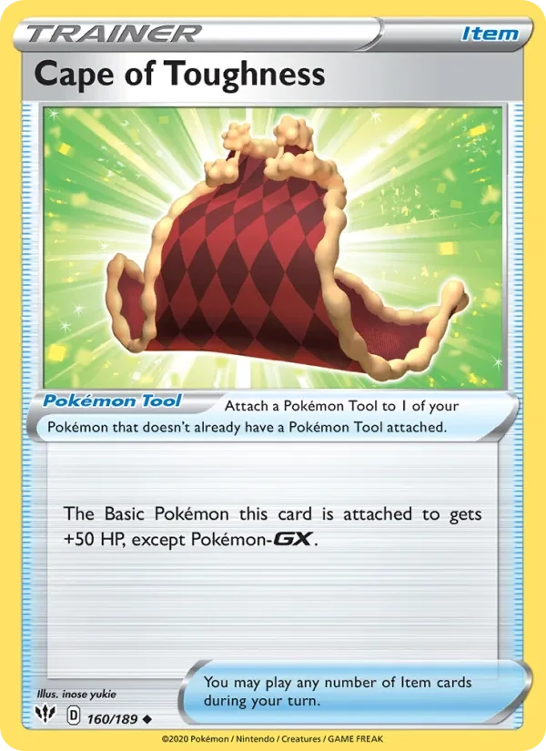 Cape of Toughness 160/189 Darkness Ablaze Pokémon kaart