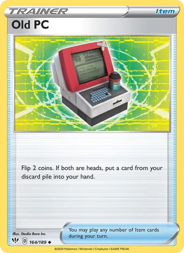 Carta Pokémon Old PC 164/189 Darkness Ablaze