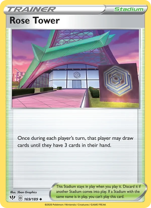 Rose Tower 169/189 Darkness Ablaze Pokémon card
