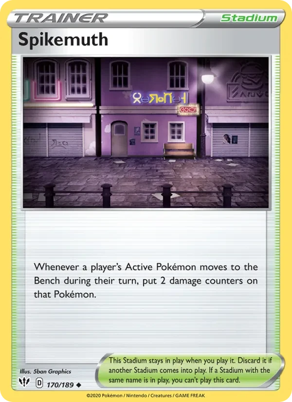 Spikemuth 170/189 Darkness Ablaze Pokémon card