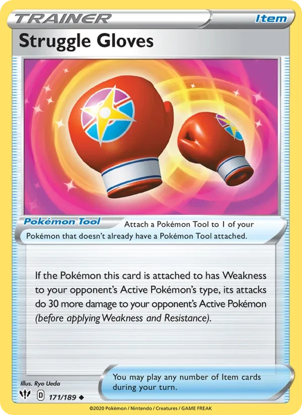 Struggle Gloves 171/189 Darkness Ablaze Pokémon card