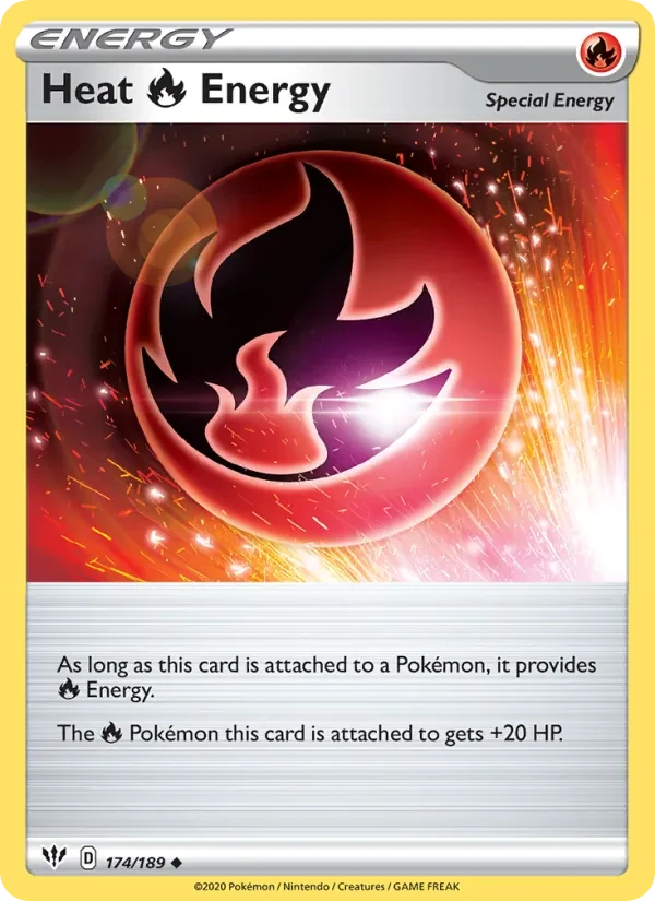Heat Fire Energy 174/189 Darkness Ablaze Pokémon card