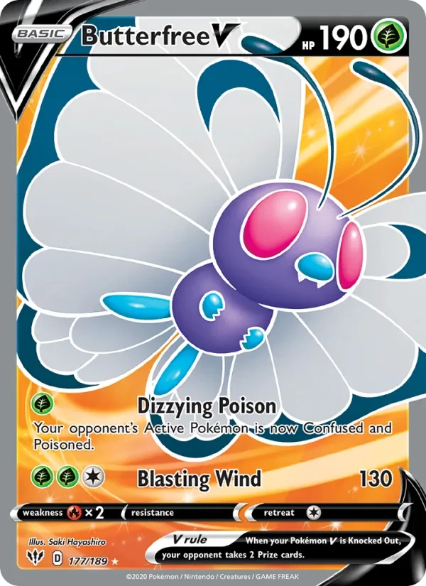 Butterfree V 177/189 Darkness Ablaze Pokémon card