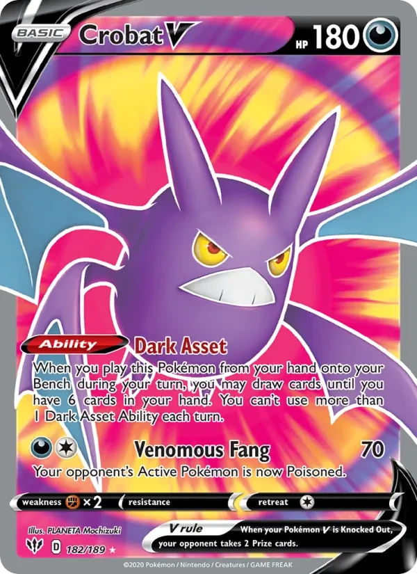 Crobat V 182/189 Darkness Ablaze Pokémon card