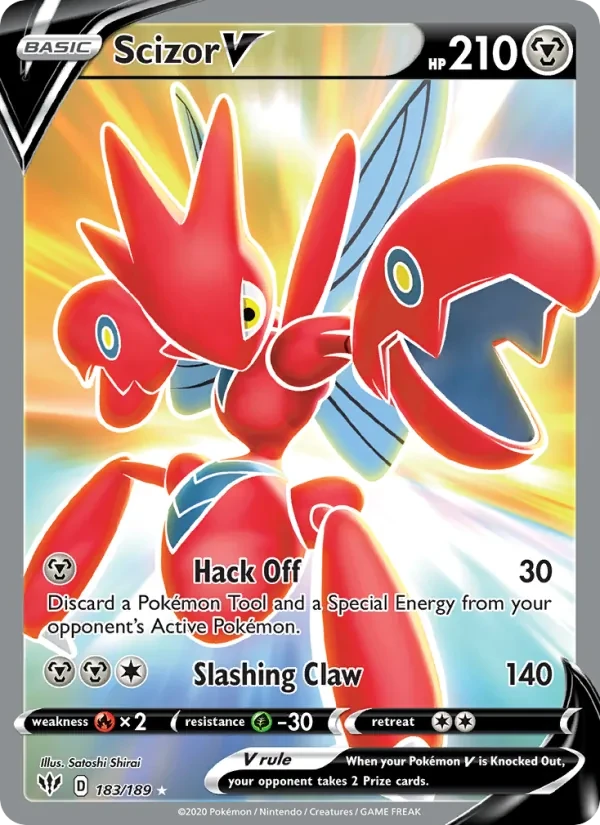 Scizor V 183/189 Darkness Ablaze Pokémon card