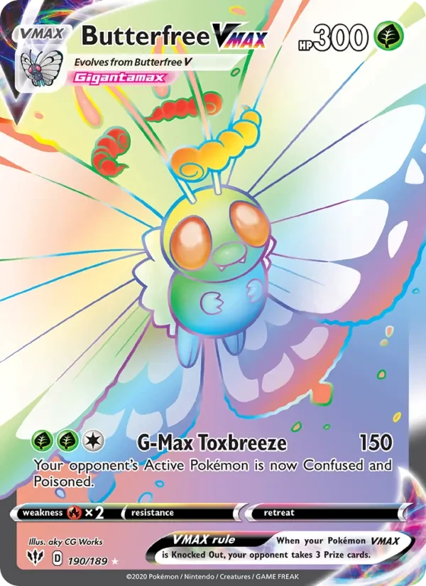 Butterfree VMAX 190/189 Darkness Ablaze Pokémon card