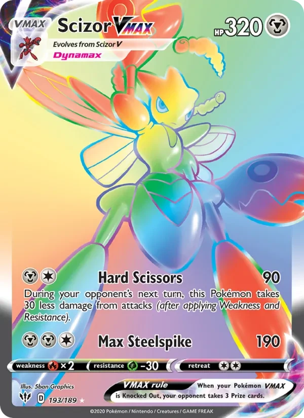Scizor VMAX 193/189 Darkness Ablaze Pokémon card