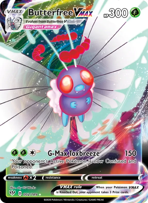 Butterfree VMAX 2/189 Darkness Ablaze Pokémon card