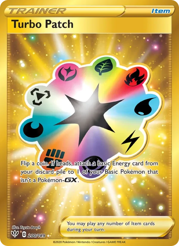 Turbo Patch 200/189 Darkness Ablaze Pokémon card