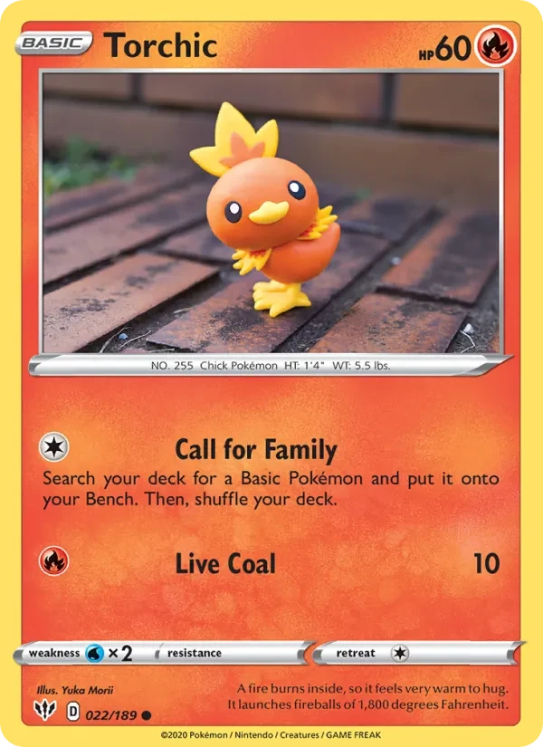 Torchic 22/189 Darkness Ablaze Pokémon Karte
