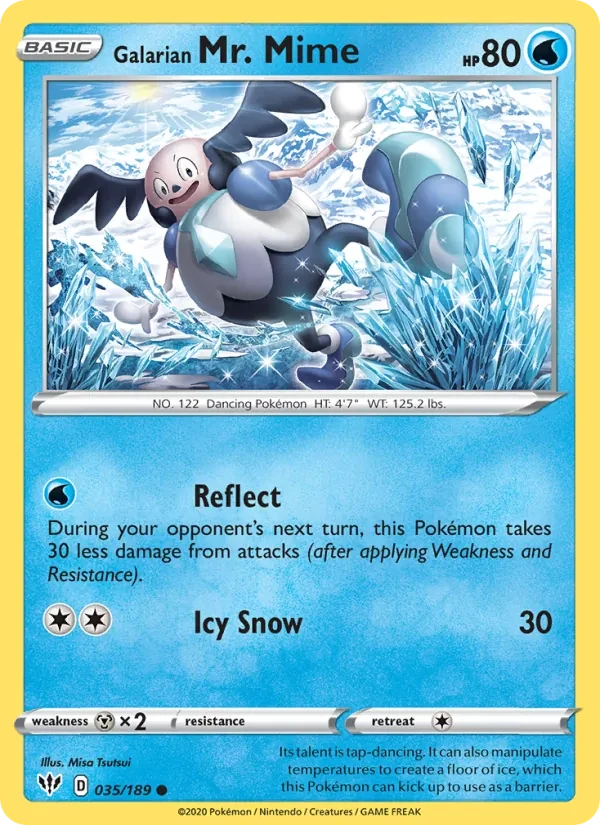 Galarian Mr. Mime 35/189 Darkness Ablaze Pokémon card
