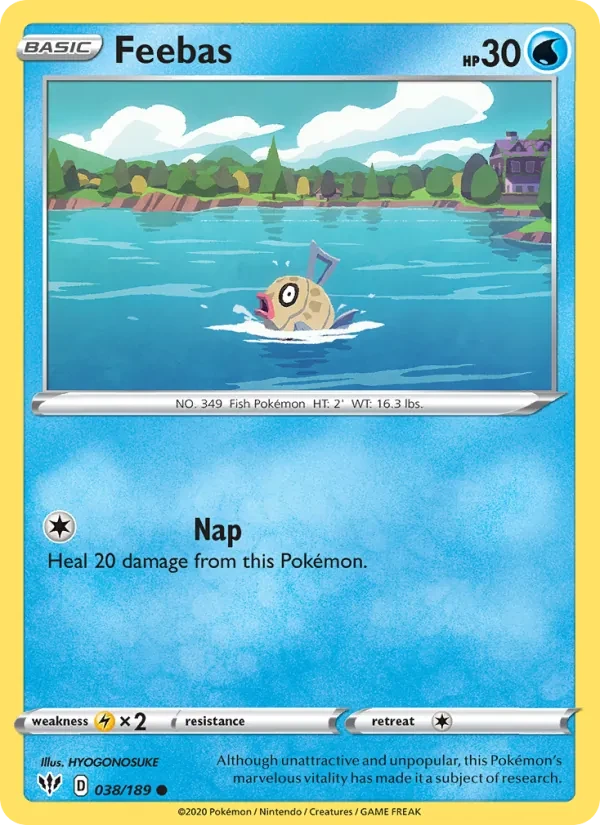 Feebas 38/189 Darkness Ablaze Pokémon Karte