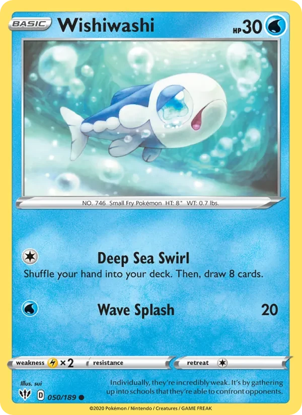 Wishiwashi 50/189 Darkness Ablaze Pokémon card