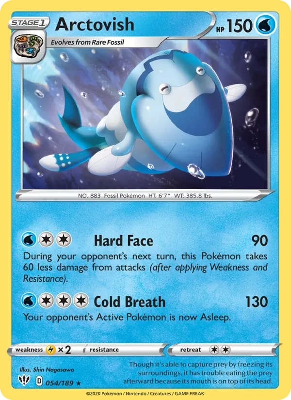 Arctovish 54/189 Darkness Ablaze Pokémon card