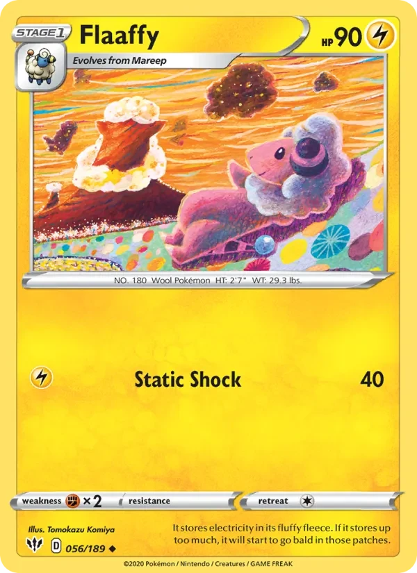 Flaaffy 56/189 Darkness Ablaze Pokémon card